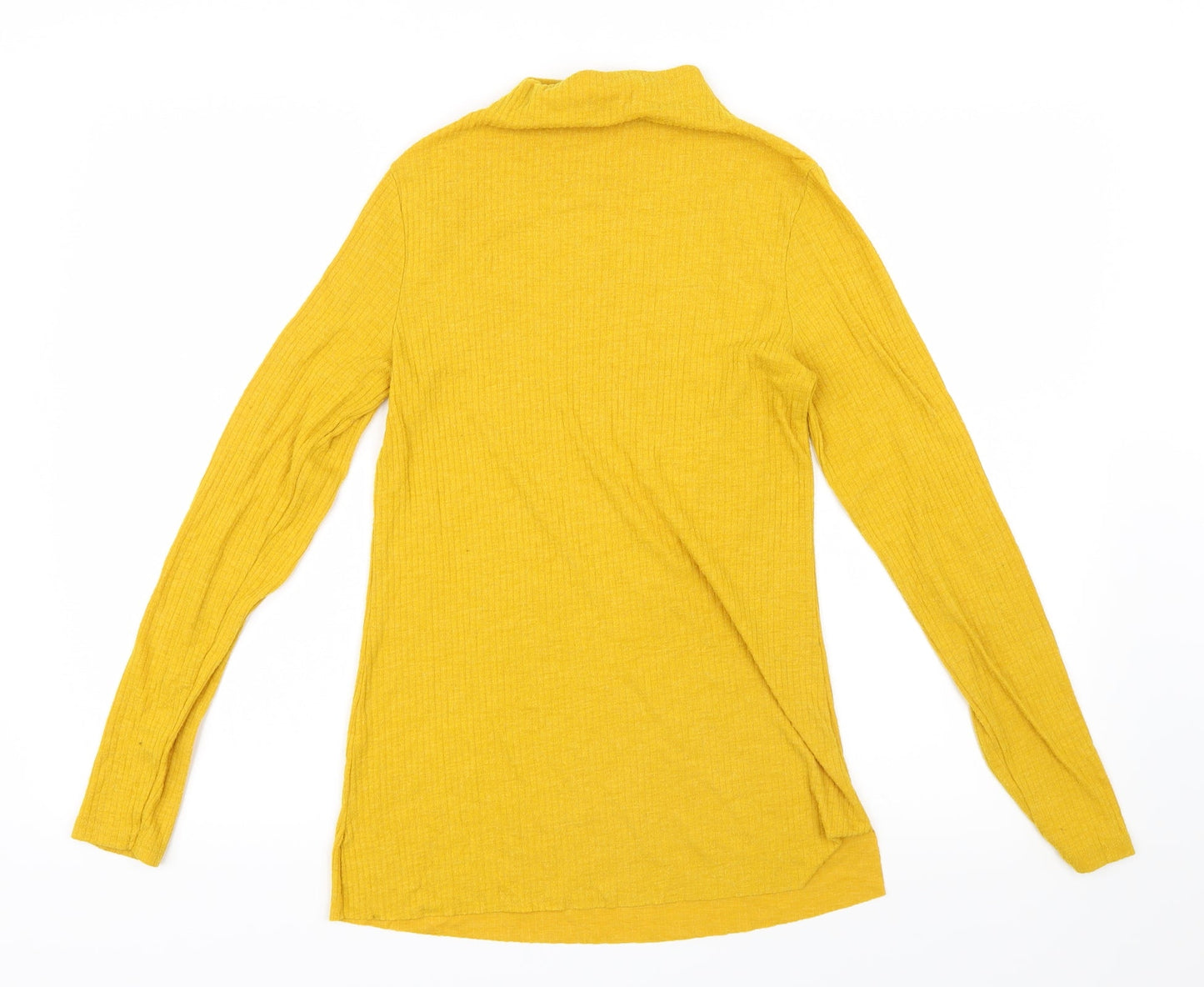 Womens UK Size 10 River Island Yellow Basic T-Shirt
