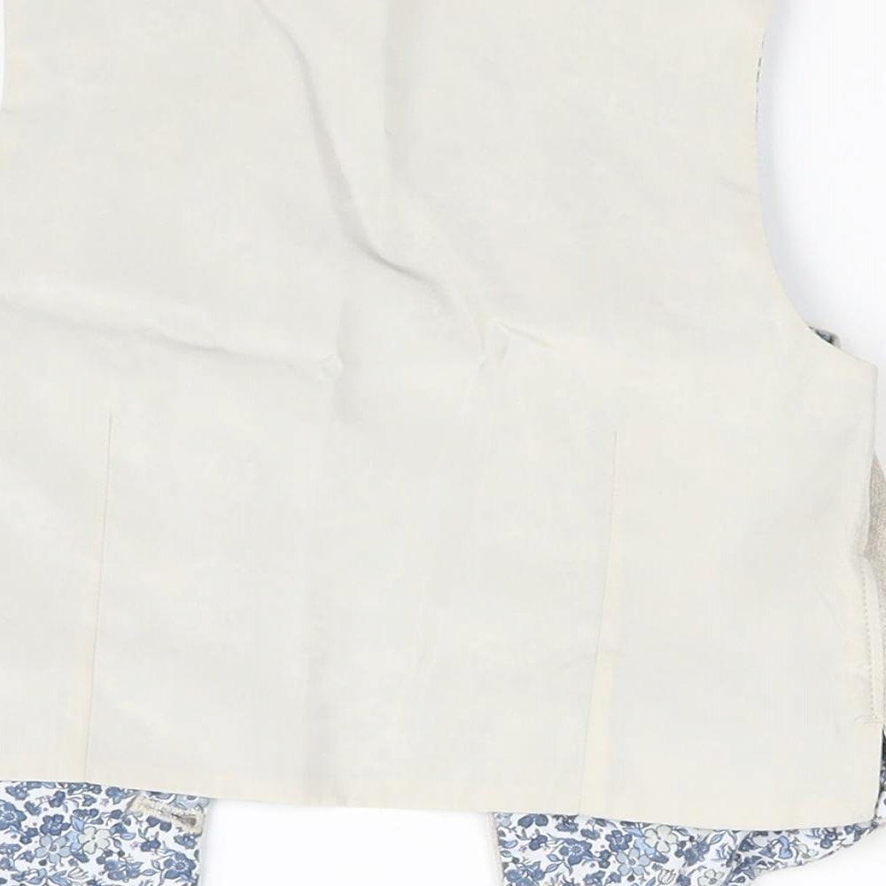 hemloom Boys Beige   Jacket Waistcoat Size 3 Years