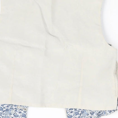 hemloom Boys Beige   Jacket Waistcoat Size 3 Years
