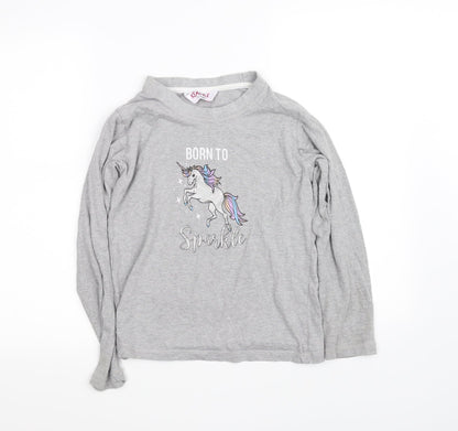 keanu Girls Grey   Basic T-Shirt Size 11-12 Years