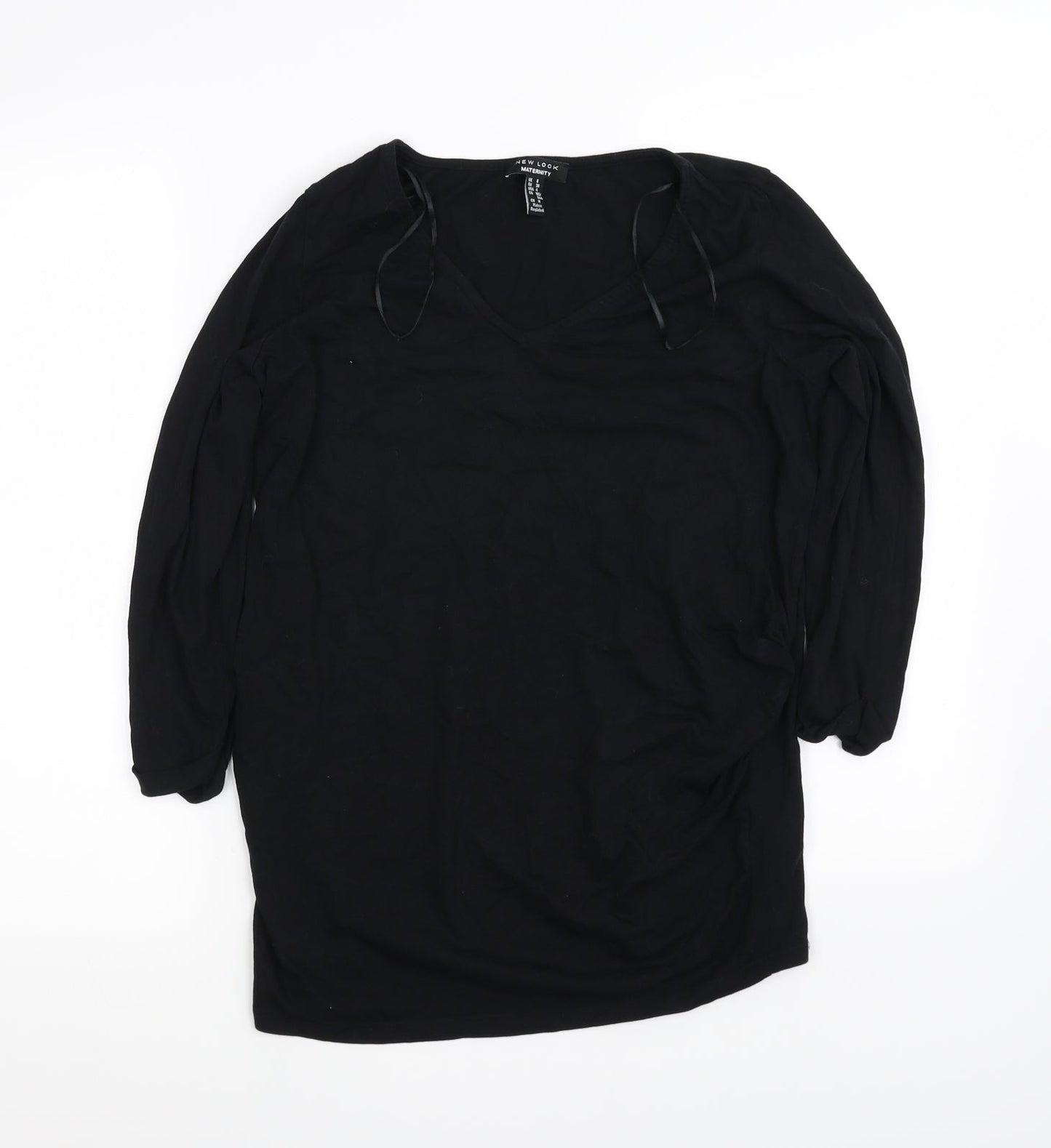 Womens UK Size 8 New Look Black Basic T-Shirt