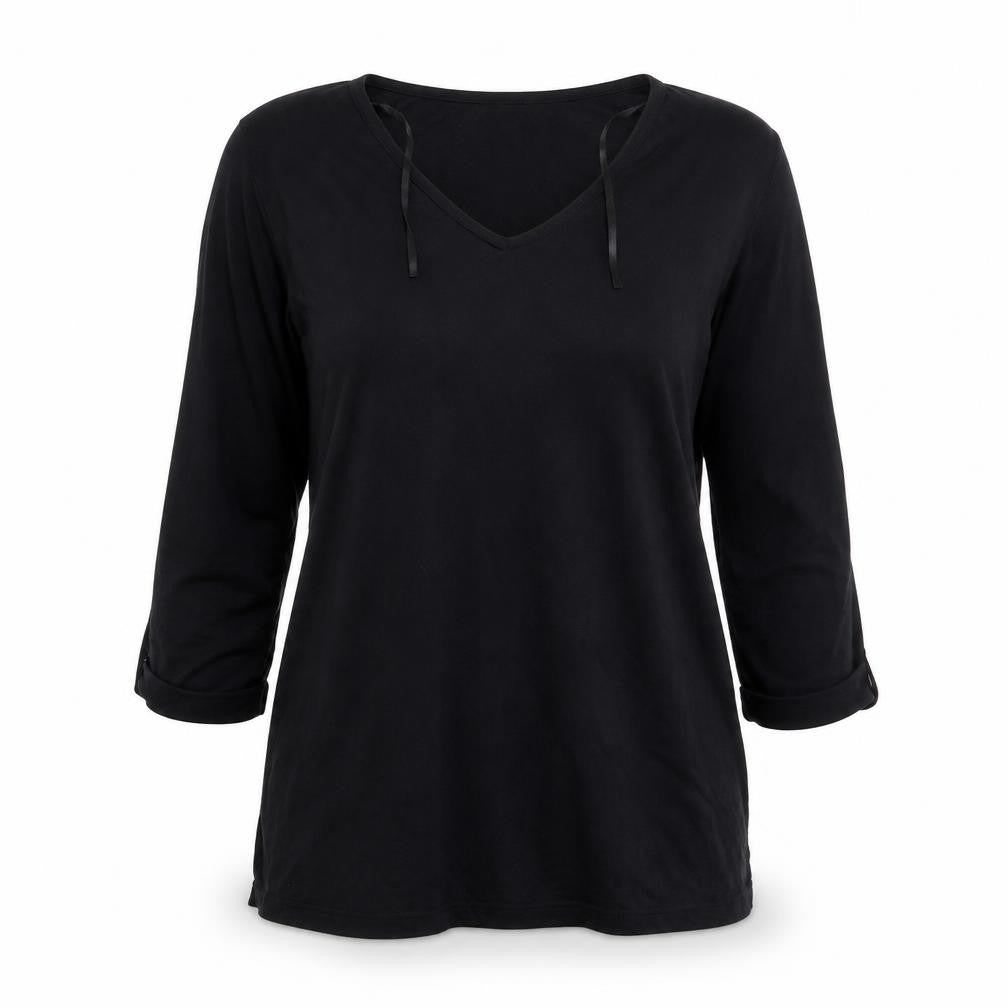 Womens UK Size 8 New Look Black Basic T-Shirt