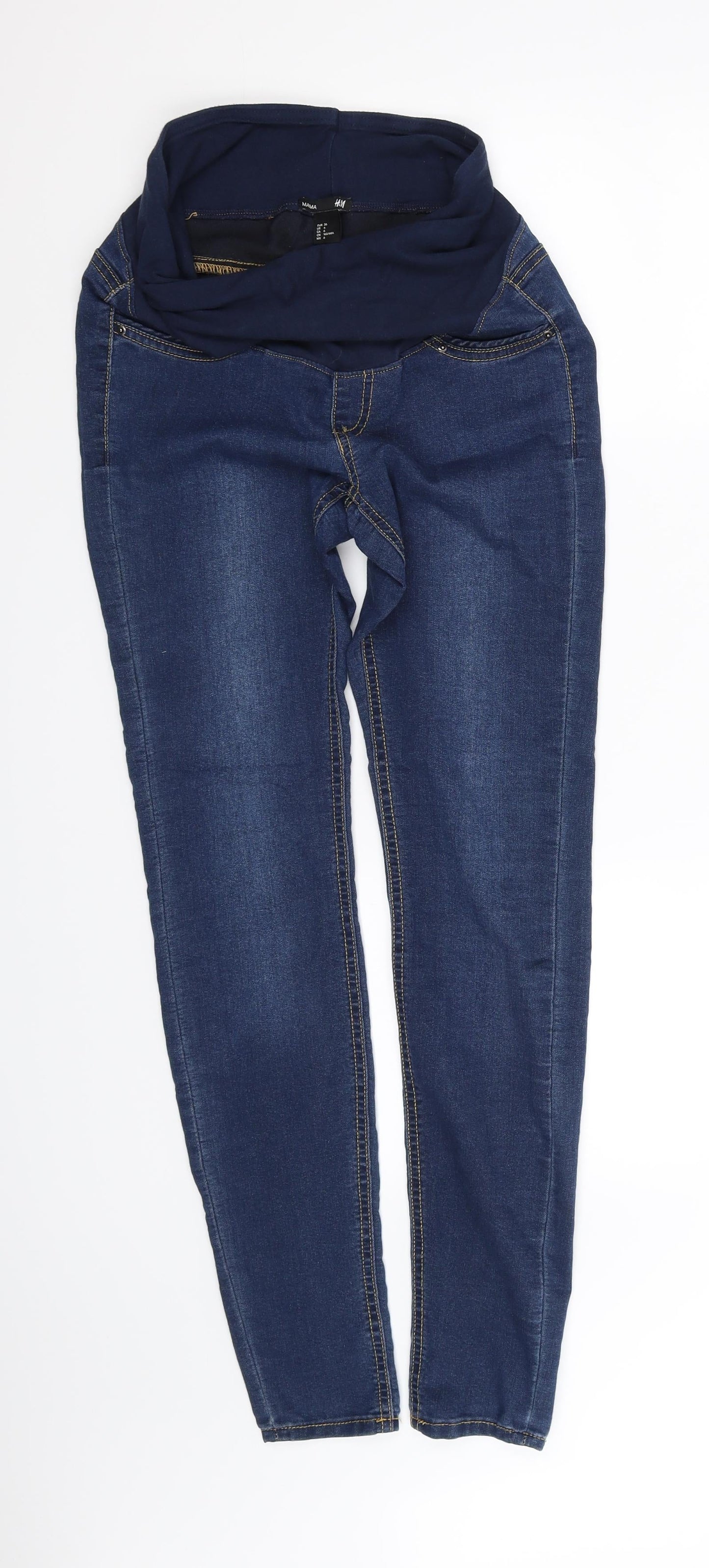 Womens UK Size 8 H&M Regular Fit Skinny Blue Jeans
