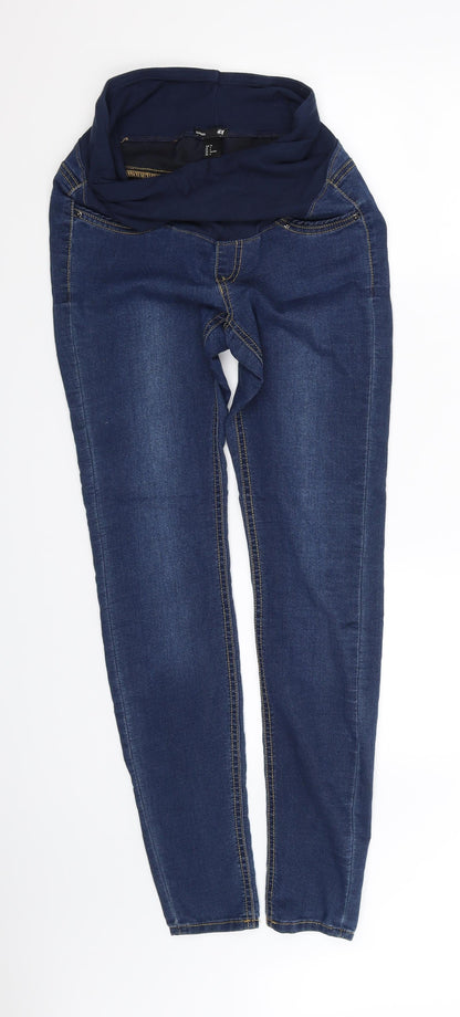 Womens UK Size 8 H&M Regular Fit Skinny Blue Jeans