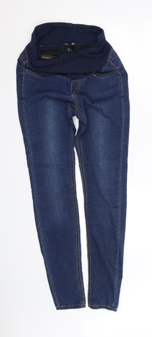 Womens UK Size 8 H&M Regular Fit Skinny Blue Jeans
