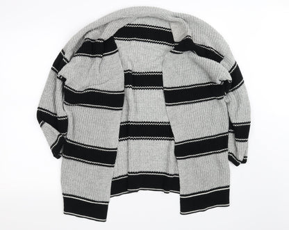 Gap Womens Grey Striped  Cardigan Jumper Size M