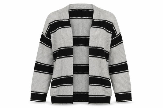 Gap Womens Grey Striped  Cardigan Jumper Size M
