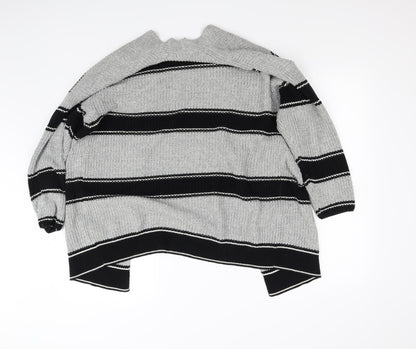 Gap Womens Grey Striped  Cardigan Jumper Size M
