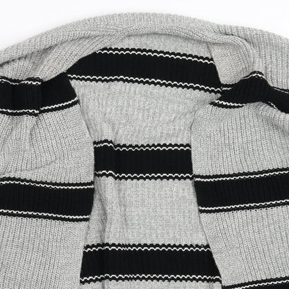 Gap Womens Grey Striped  Cardigan Jumper Size M