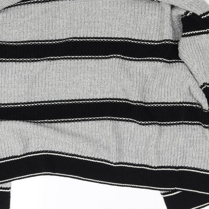 Gap Womens Grey Striped  Cardigan Jumper Size M