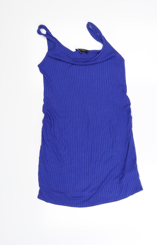 Womens UK Size 8 New Look Blue Basic T-Shirt