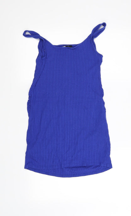 Womens UK Size 8 New Look Blue Basic T-Shirt
