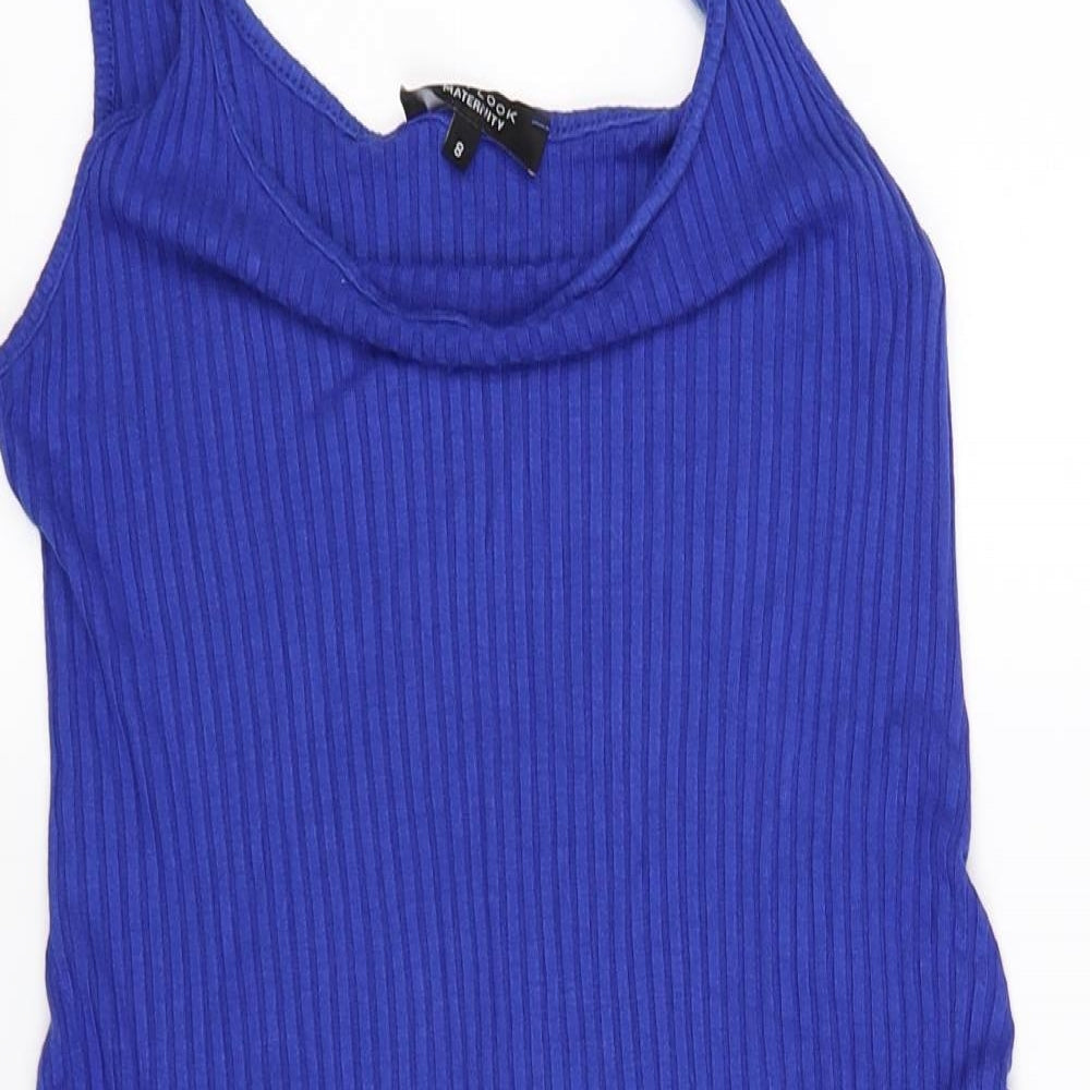 Womens UK Size 8 New Look Blue Basic T-Shirt
