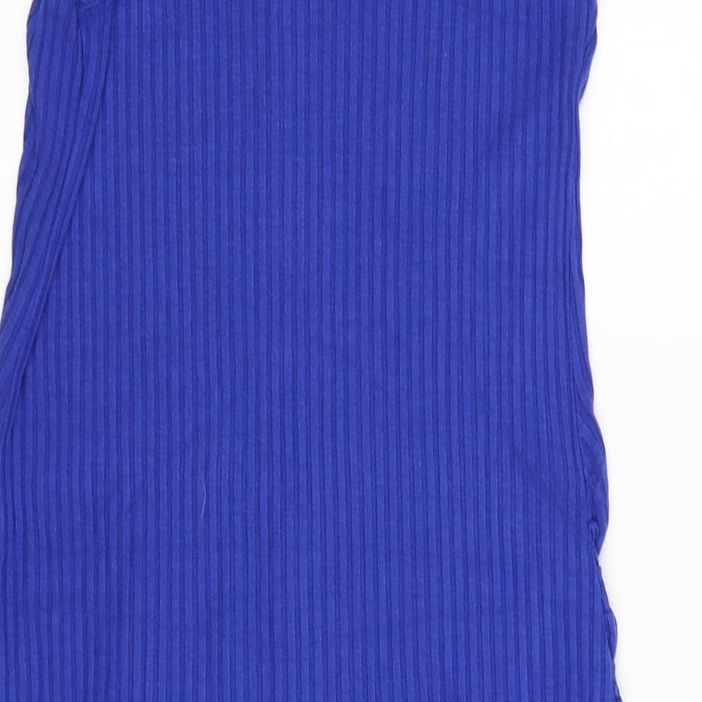 Womens UK Size 8 New Look Blue Basic T-Shirt