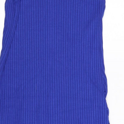 Womens UK Size 8 New Look Blue Basic T-Shirt