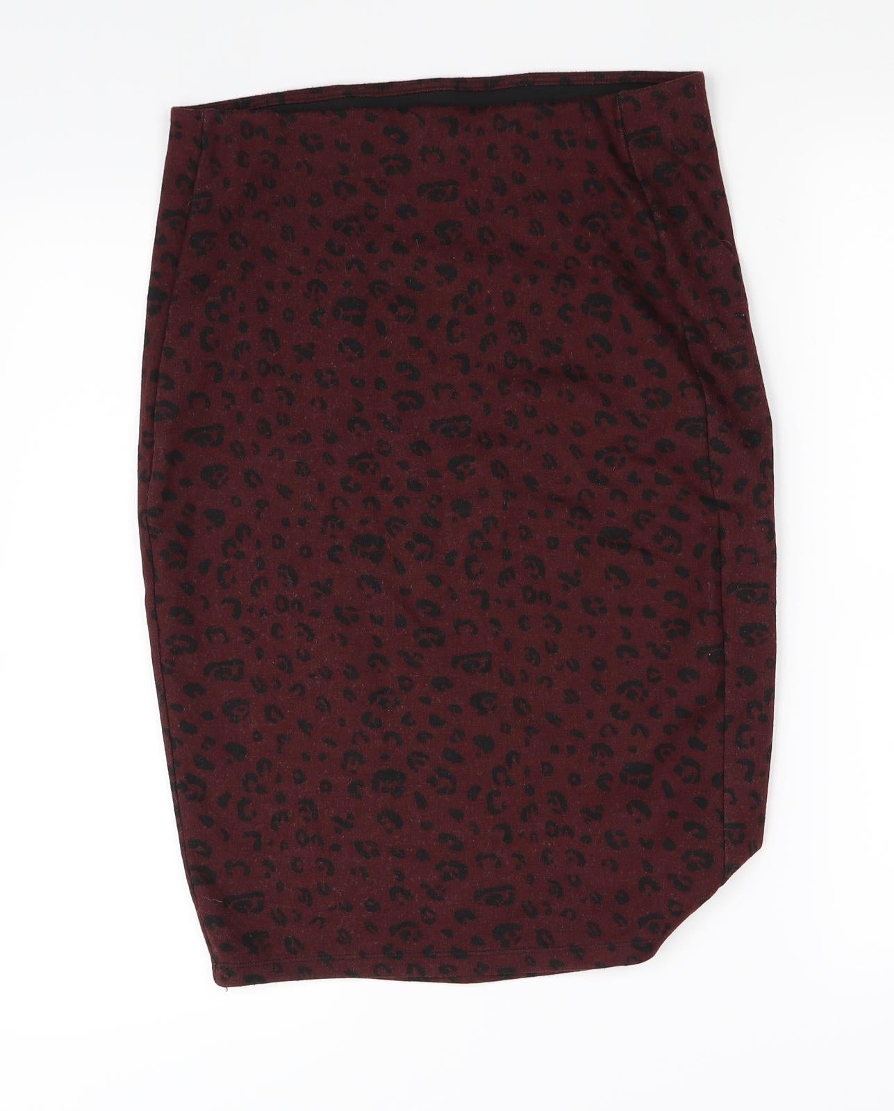 New Look Womens Red   Flare Skirt Size 8