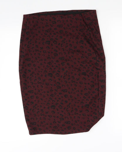 New Look Womens Red   Flare Skirt Size 8