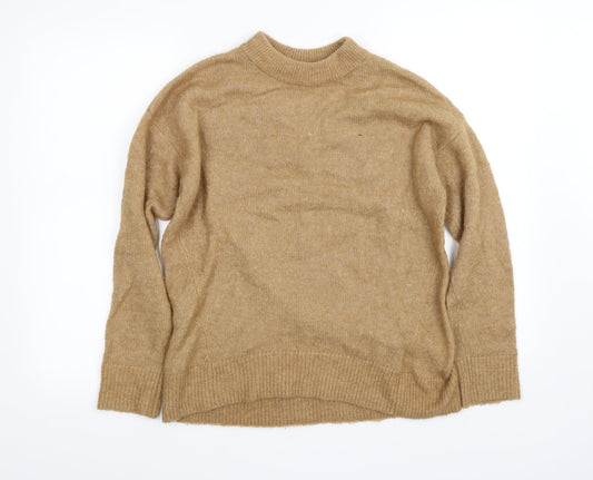 H&M Womens Yellow   Pullover Sweatshirt Size XS