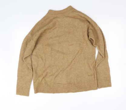 H&M Womens Yellow   Pullover Sweatshirt Size XS