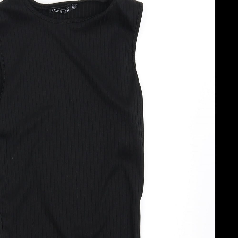 I SAW IT FIRST Womens Black   Basic Blouse Size 10