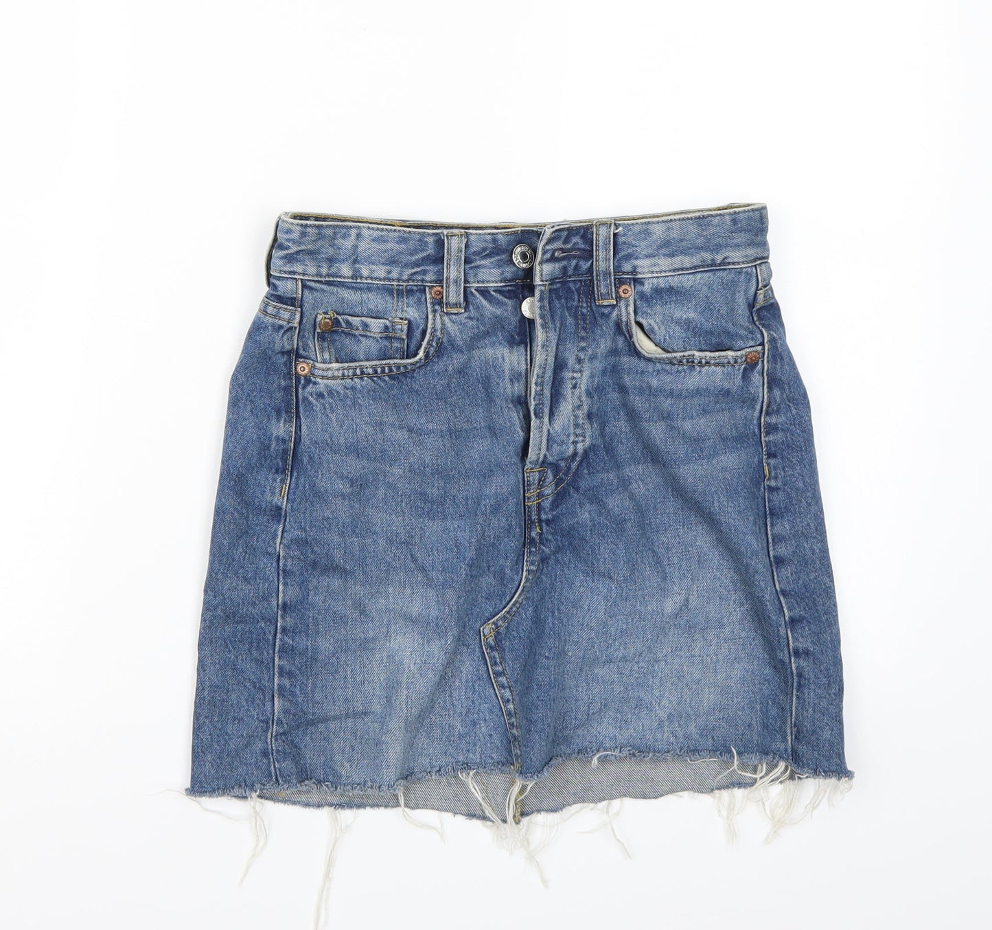 &denim Womens Blue   A-Line Skirt Size 4  - l
