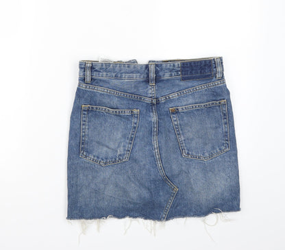 &denim Womens Blue   A-Line Skirt Size 4  - l