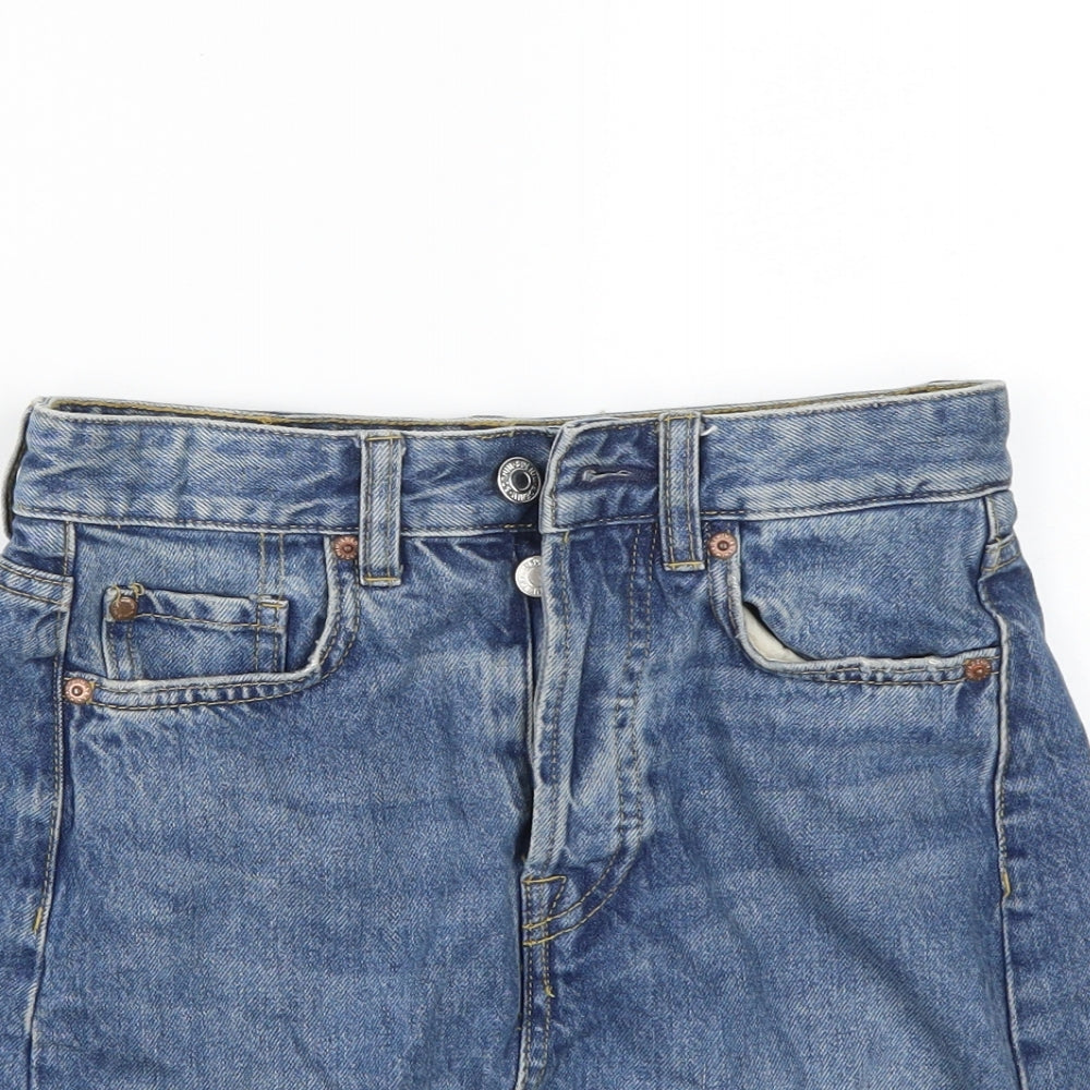 &denim Womens Blue   A-Line Skirt Size 4  - l