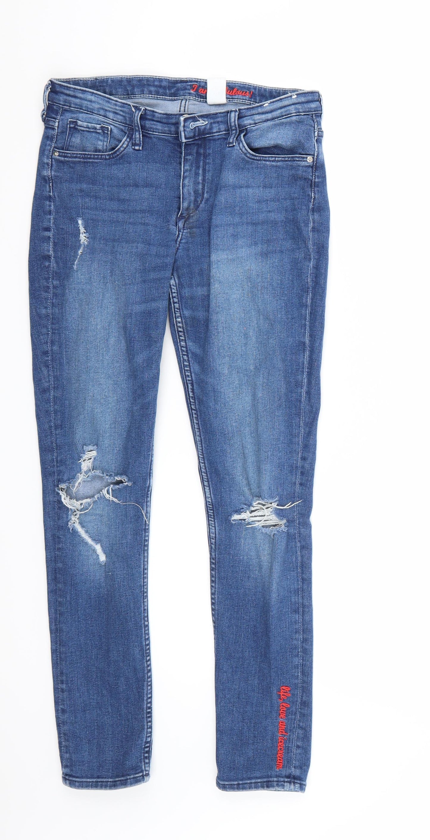 &denim Girls Blue   Skinny Jeans Size 12-13 Years