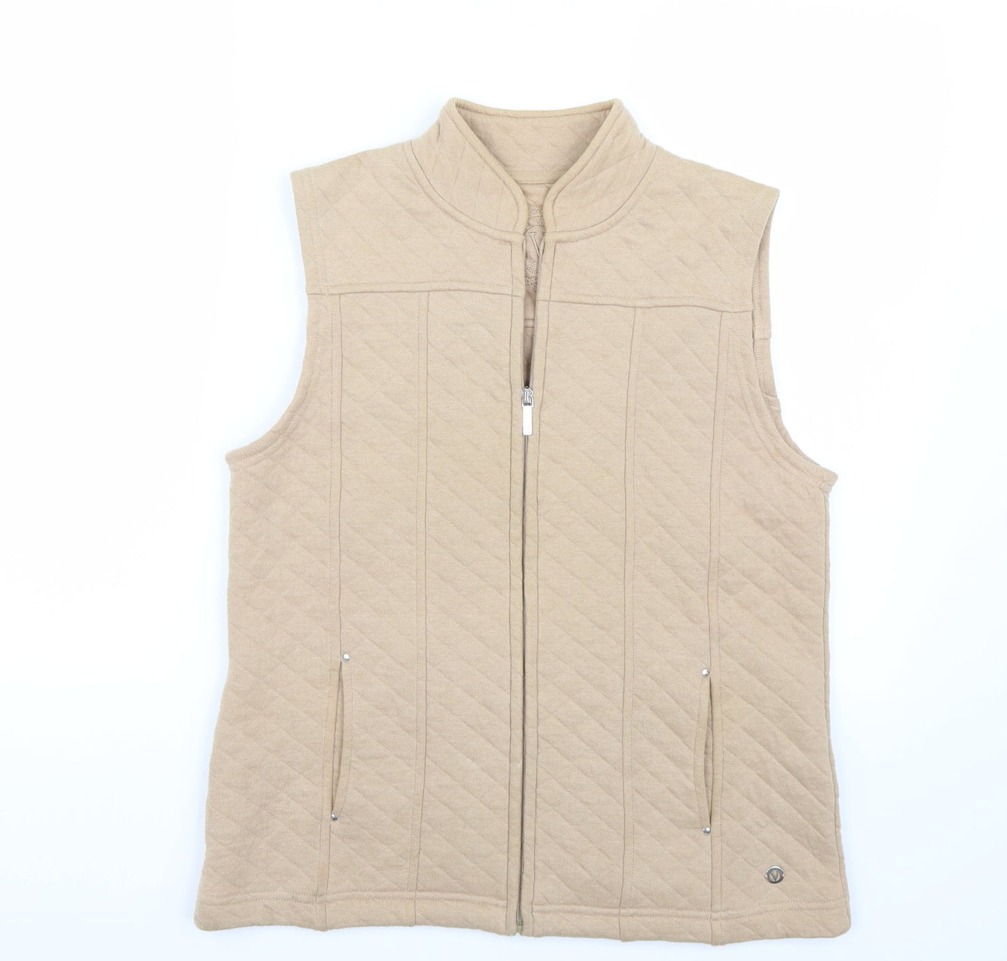 Womens UK Size M Viyella Beige Gilet