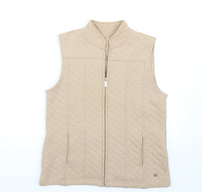 Womens UK Size M Viyella Beige Gilet