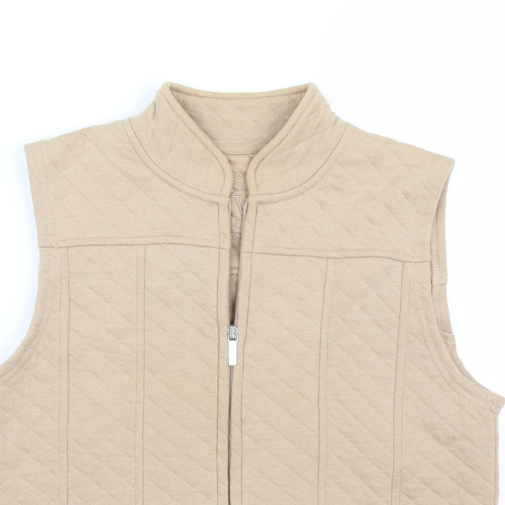 Womens UK Size M Viyella Beige Gilet