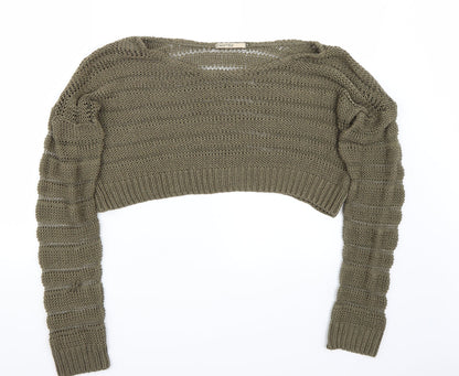 Crafted Womens Green   Pullover Jumper Size 8