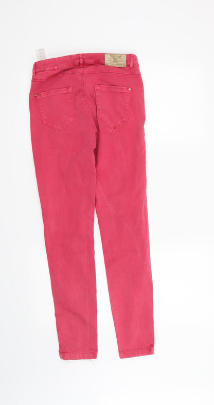 Womens UK Size  Preworn Regular Fit Skinny Pink Jeans