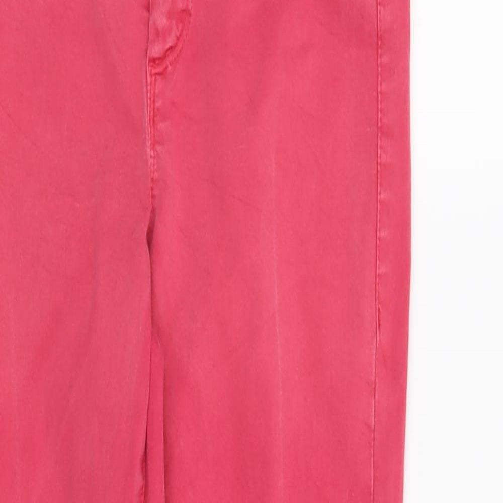Womens UK Size  Preworn Regular Fit Skinny Pink Jeans
