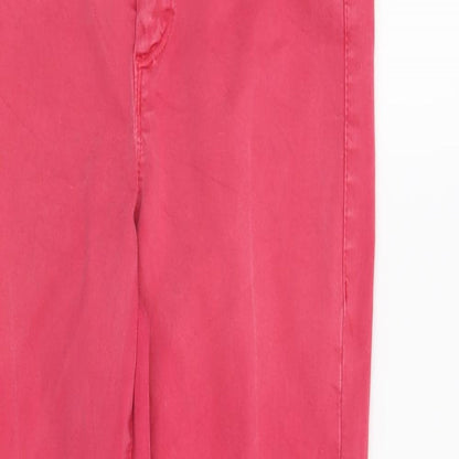 Womens UK Size  Preworn Regular Fit Skinny Pink Jeans