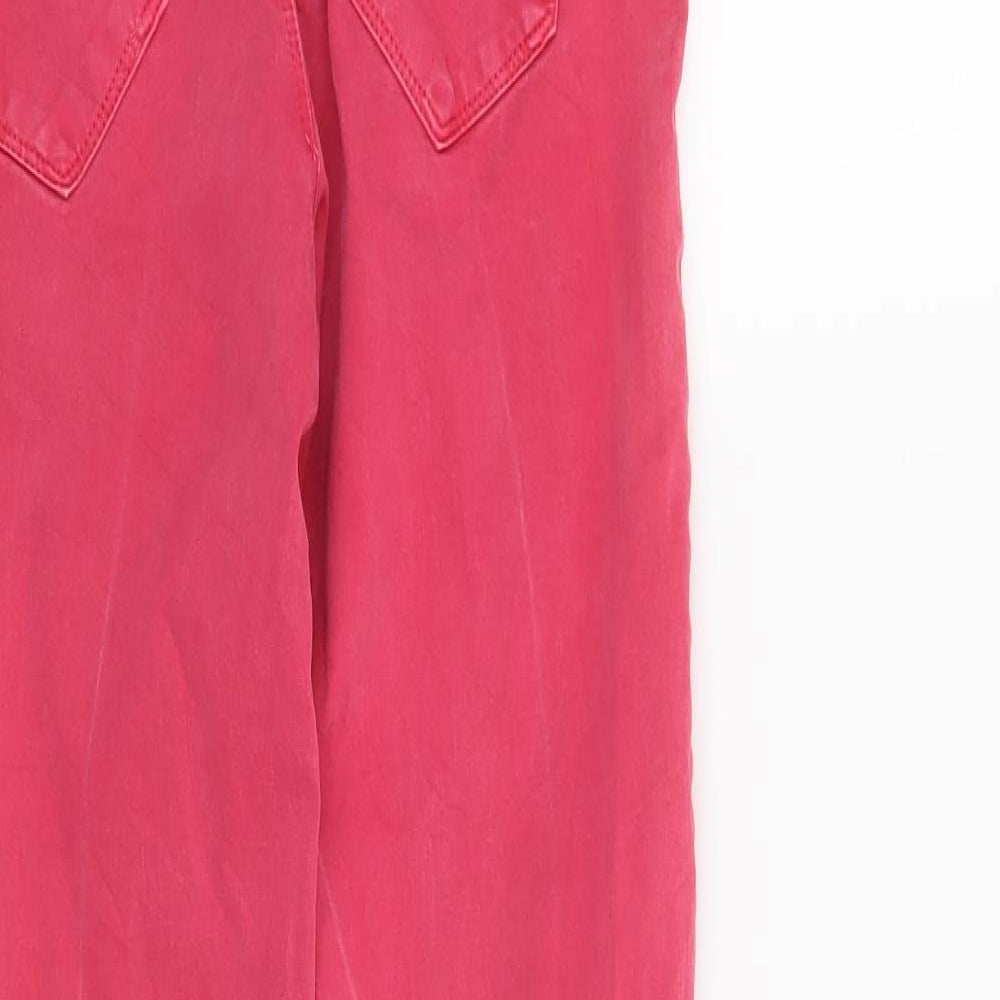 Womens UK Size  Preworn Regular Fit Skinny Pink Jeans