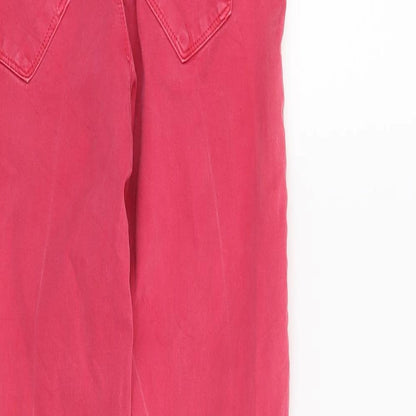 Womens UK Size  Preworn Regular Fit Skinny Pink Jeans