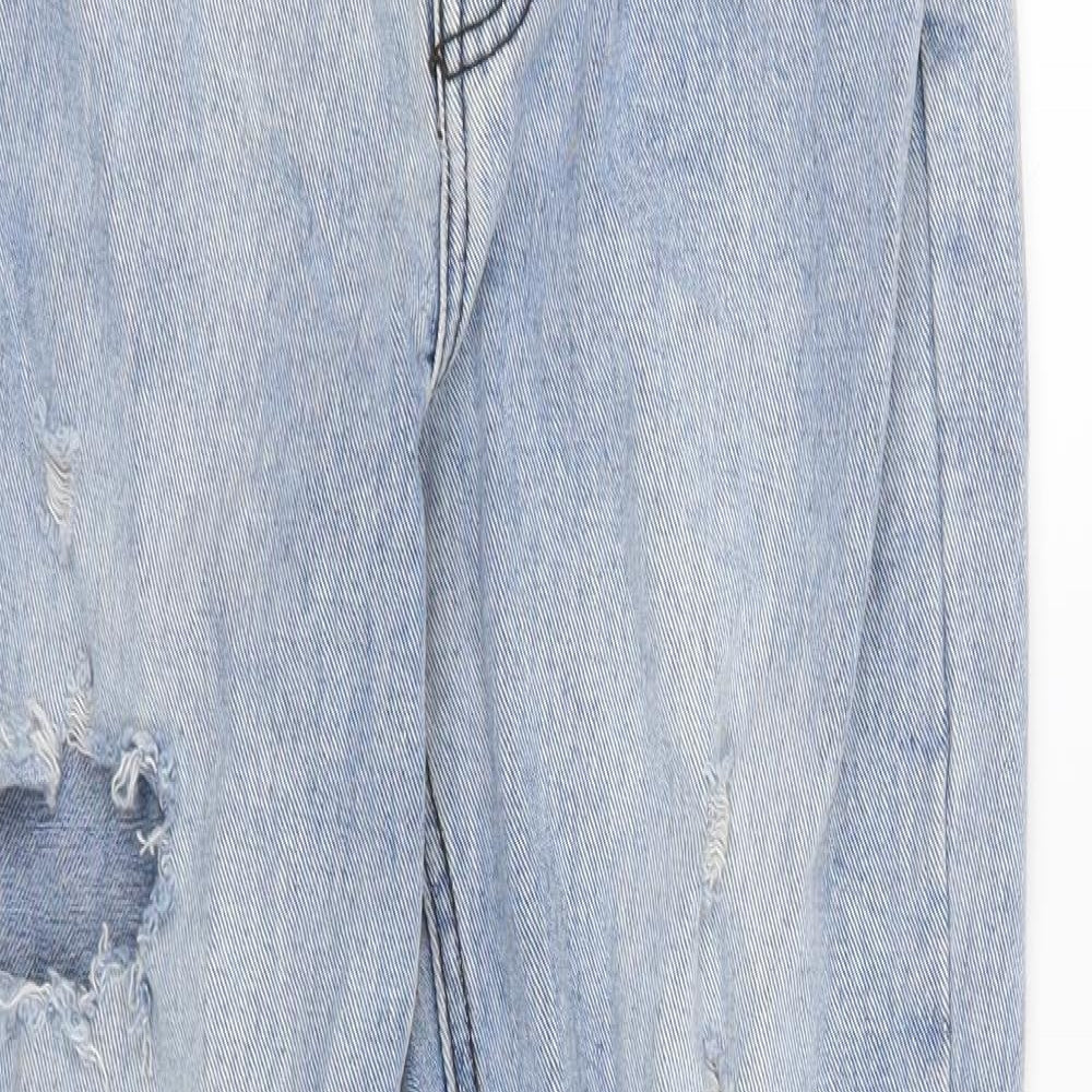 Womens UK Size 8 Preworn Regular Fit Straight Blue Jeans