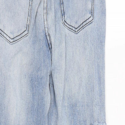 Womens UK Size 8 Preworn Regular Fit Straight Blue Jeans