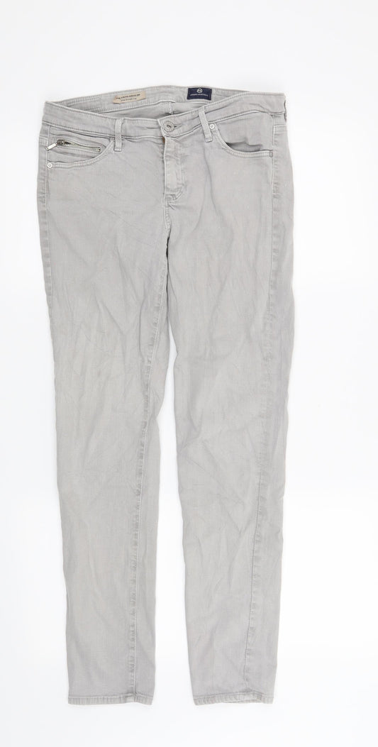 Womens UK Size 28 in Preworn Regular Fit Straight Grey Jeans