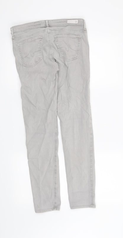 Womens UK Size 28 in Preworn Regular Fit Straight Grey Jeans