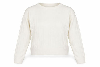 Primark Womens White Striped  Pullover Jumper Size 14