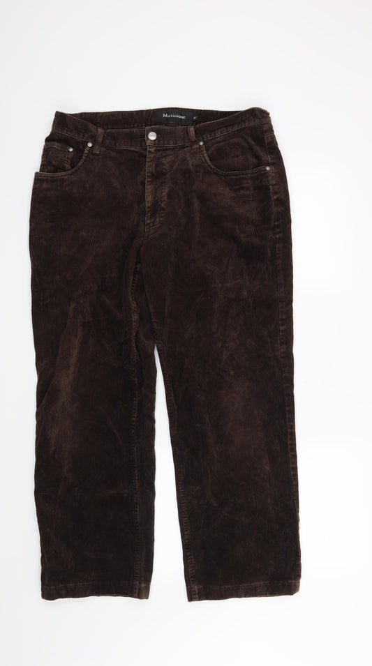 Preworn Mens Brown   Trousers  Size 35 in L27 in