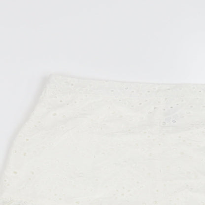 SheIn Womens White Floral  Hot Pants Shorts Size L