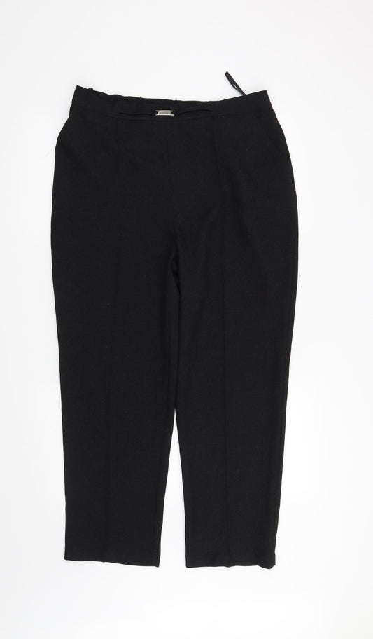 Matalan Womens Black   Trousers  Size 14 L28 in