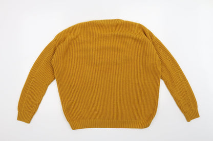 Primark Womens Yellow   Henley Jumper Size 10