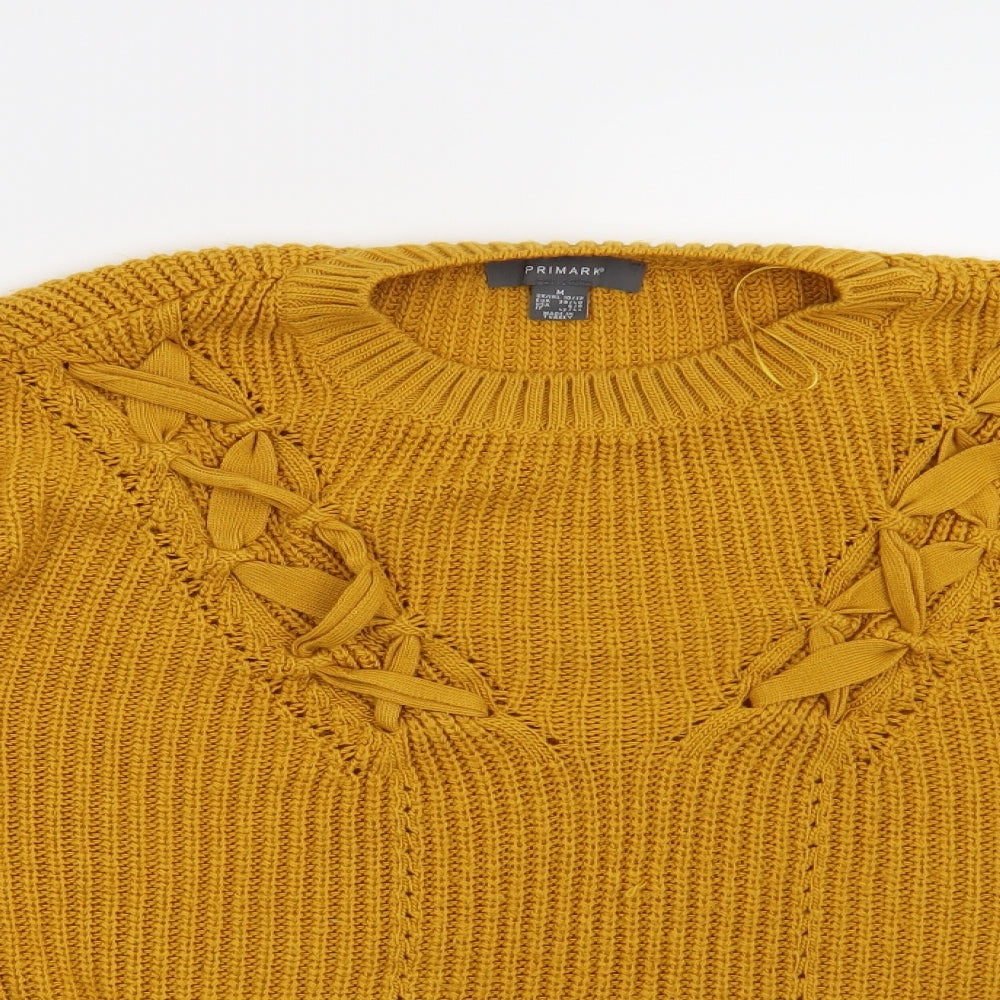 Primark Womens Yellow   Henley Jumper Size 10