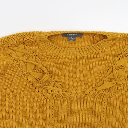 Primark Womens Yellow   Henley Jumper Size 10