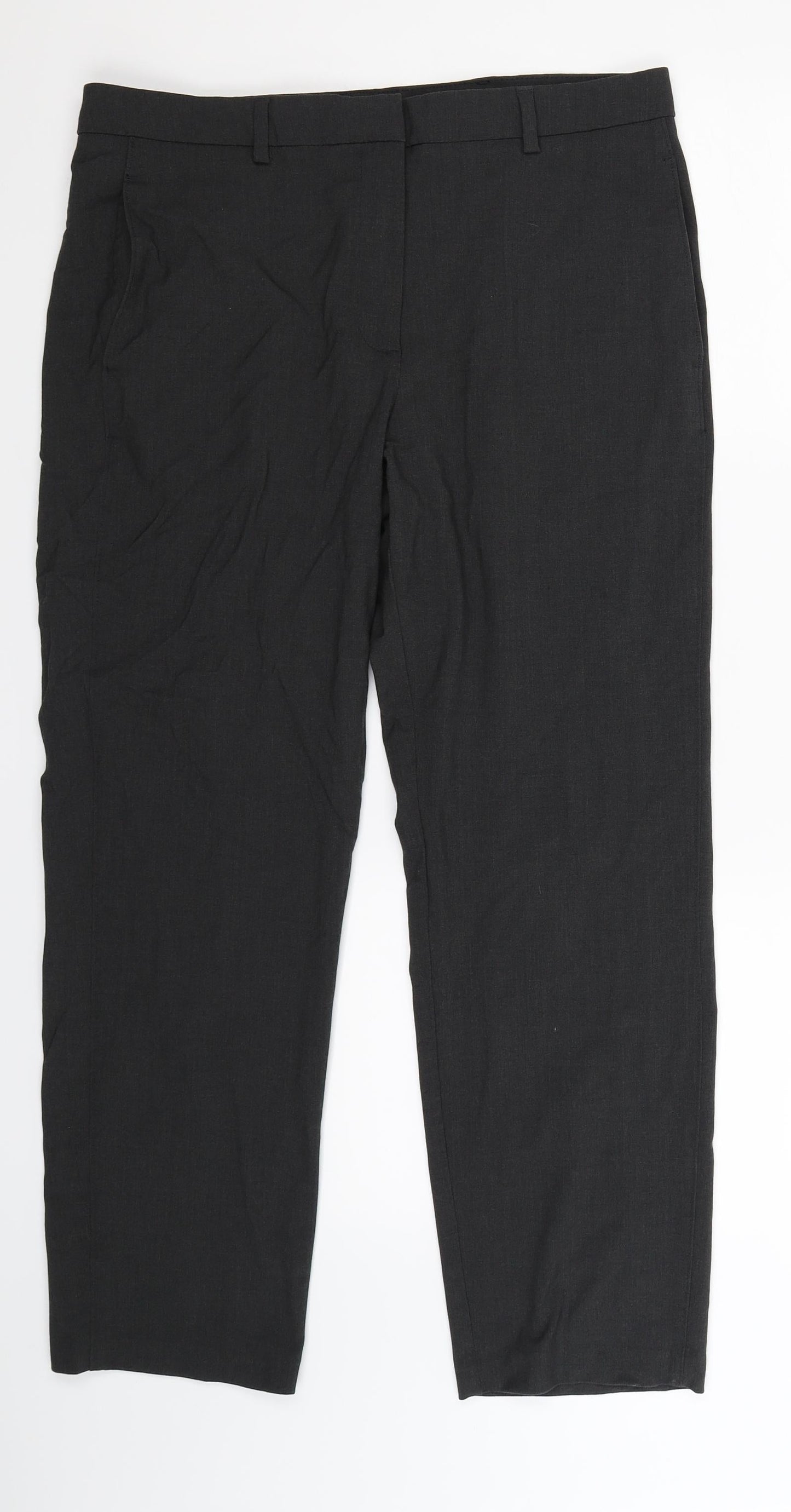 Womens UK Size 14 Marks and Spencer Regular Fit  Grey Trousers