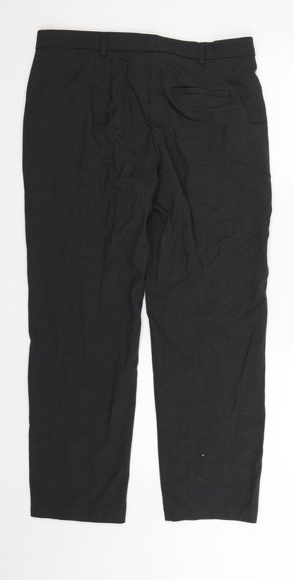 Womens UK Size 14 Marks and Spencer Regular Fit  Grey Trousers